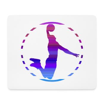 Basket-ball t-shirt 🏀🏀🏀⛹ - Tapis de souris (format paysage) - blanc - Devant