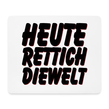 heute rettich schwarz - Mousepad (Querformat) - Weiß - Vorne