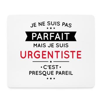 Je ne suis pas parfait mais je suis urgentiste - Tapis de souris (format paysage) - blanc - Devant