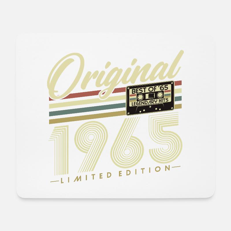 Original 1965 Jahrgang Vintage Geburtstag Retro - Mousepad (Querformat) - Weiß
