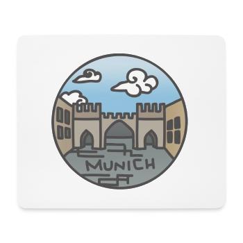 Munich Illustration - Mouse Pad (horizontal) - white - Front