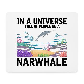 Narwhale Einhornwal Wal Wale Meer Ozean Biologie - Mousepad (Querformat) - Weiß - Vorne