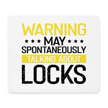 Lock Picking Locking Technician Schlossdienst Design - Mouse Pad (horizontal) - white - Front