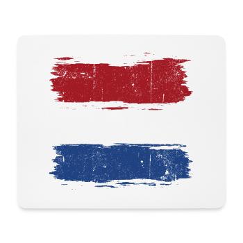 Brushstroke Dutch Flag - Mouse Pad (horizontal) - white - Front
