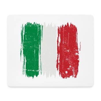 Italienische Flagge Pinselstrich - Mousepad (Querformat) - Weiß - Vorne