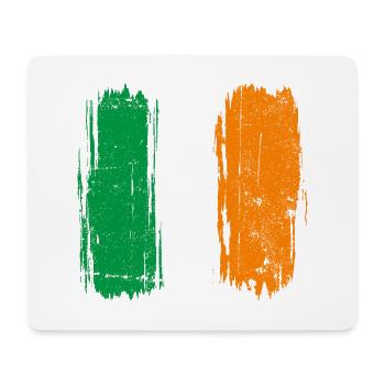 Italian Flag Brush Strokes - Mouse Pad (horizontal) - white - Front
