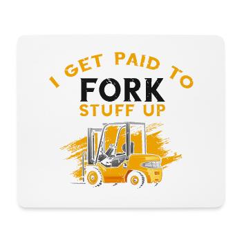 Lagerarbeiter für Staplerfahrer und Gabelstapler - Mousepad (Querformat) - Weiß - Vorne