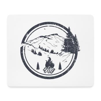Campfire Ridge in mondbeschienenen Kiefern - Mousepad (Querformat) - Weiß - Vorne