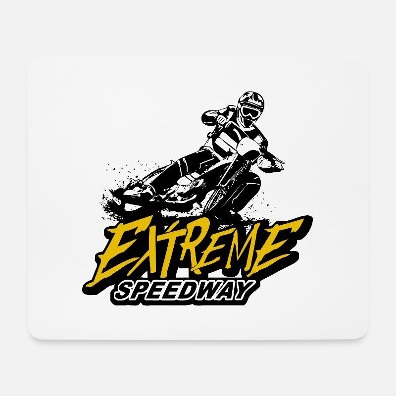 Speedway - Motorcycle Speedway - Mouse Pad (horizontal) - white
