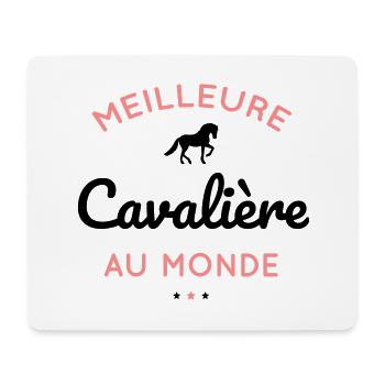 Cadeau équitation - Meilleure cavalière au monde. - Tapis de souris (format paysage) - blanc - Devant