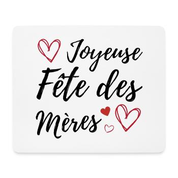 Joyeuse fête des mères - Tapis de souris (format paysage) - blanc - Devant