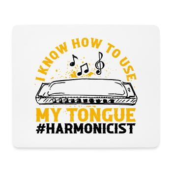 Mundharmonikaspieler Zitat für Mundharmonika - Mousepad (Querformat) - Weiß - Vorne