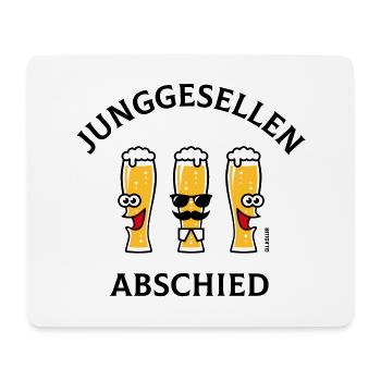 Junggesellenabschied (JGA / Bier / Biergläser, 3C) - Mousepad (Querformat) - Weiß - Vorne