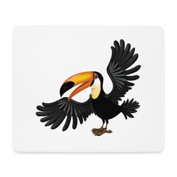 Lachender Riesentukan für Männer, Frauen & Kinder - Mousepad (Querformat) - Weiß - Vorne