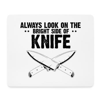 Leben ist besser mit Messer Messersammler - Mousepad (Querformat) - Weiß - Vorne