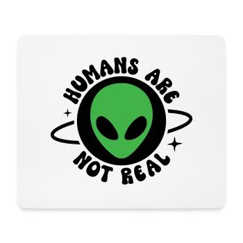 Menschen sind nicht real - Mousepad (Querformat) - Weiß - Vorne