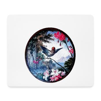 Vogel, Zeichnung, Malerei,Barock, ,ölfarbe,gemälde - Mousepad (Querformat) - Weiß - Vorne