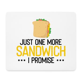 Sandwich Lover Käse Fast Food Essen Essen - Mousepad (Querformat) - Weiß - Vorne