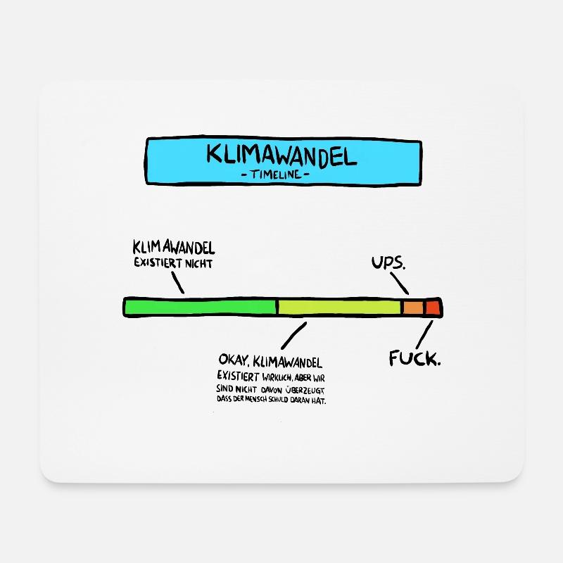 Klimawandel Satire - Mousepad (Querformat) - Weiß
