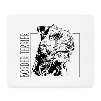BORDER TERRIER Chien Chien Wilsigns - Tapis de souris (format paysage) - blanc - Devant
