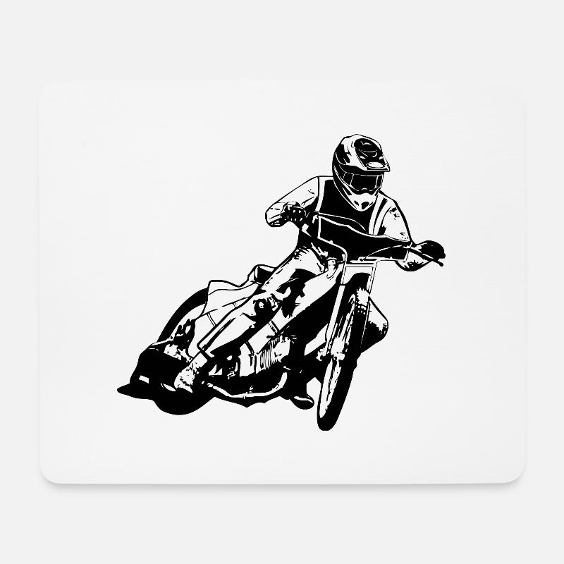 Speedway - Motorcycle Speedway - Mouse Pad (horizontal) - white