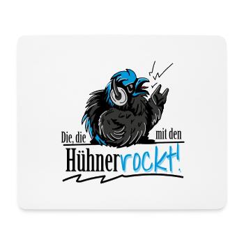 Mit Hühnern rocken - Mousepad (Querformat) - Weiß - Vorne