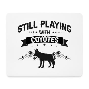 Kojotenjäger Design für Kojotenjagd - Mousepad (Querformat) - Weiß - Vorne
