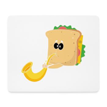 Saxophoniste Saxophone Fromage Musiciens - Tapis de souris (format paysage) - blanc - Devant