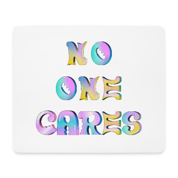 No one cares - Tapis de souris (format paysage) - blanc - Devant
