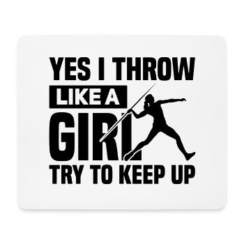 Javelin throwing - Mouse Pad (horizontal) - white - Front