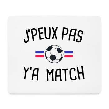 J'peux pas j'ai match de foot - Tapis de souris (format paysage) - blanc - Devant