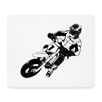 Supermoto - Supermotard - Tapis de souris (format paysage) - blanc - Devant