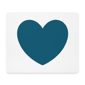 blue heart valentine's day - Mouse Pad (horizontal) - white - Front