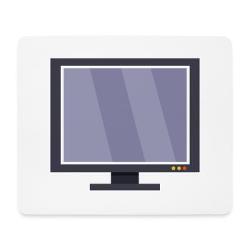 Fernsehen - Mousepad (Querformat) - Weiß - Vorne