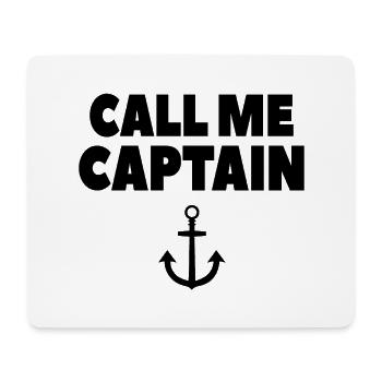 Captain ship anchor boat - Mouse Pad (horizontal) - white - Front