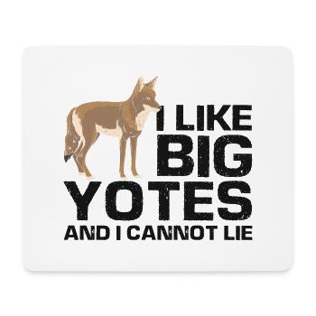 Kojotenjäger Design für Kojotenjagd - Mousepad (Querformat) - Weiß - Vorne