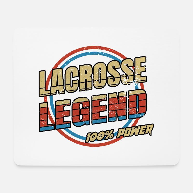 Lacrosse Legende - Mousepad (Querformat) - Weiß