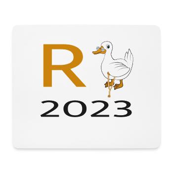 Rente Ente 2023 - Mousepad (Querformat) - Weiß - Vorne