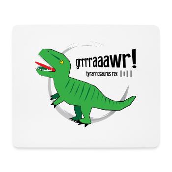 // Dinosaurier T-Rex - Mousepad (Querformat) - Weiß - Vorne