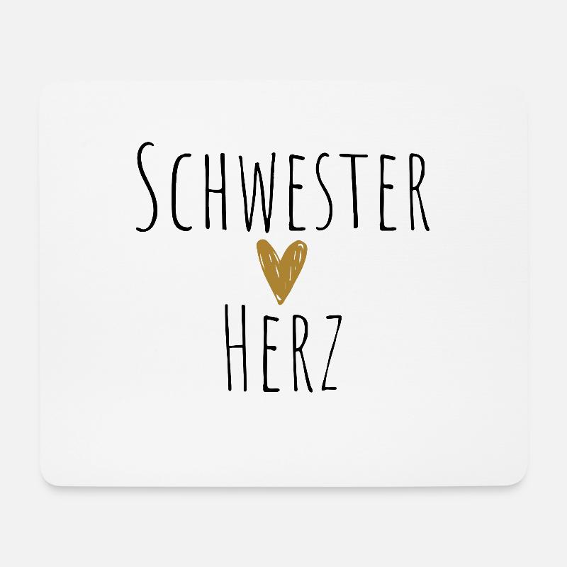 Schwester Herz Geschenk Schwestern - Mousepad (Querformat) - Weiß