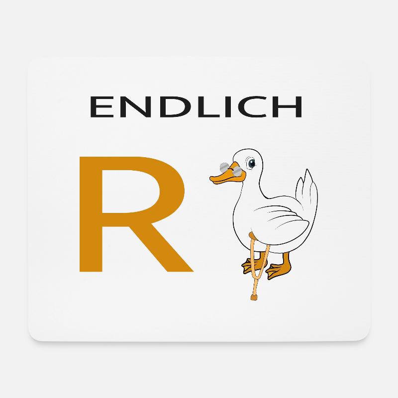 Endlich Rente Ente - Mousepad (Querformat) - Weiß