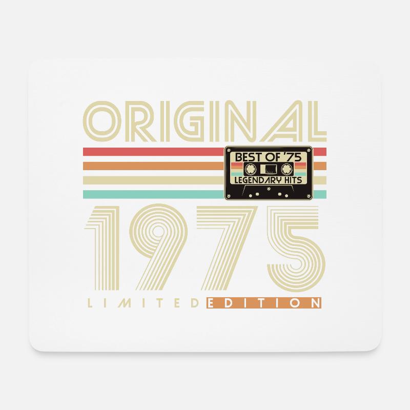 Original 1975 Jahrgang Vintage Geburtstag Retro - Mousepad (Querformat) - Weiß