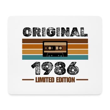 Original 1986 – Retro Kassette Limited Edition - Mousepad (Querformat) - Weiß - Vorne