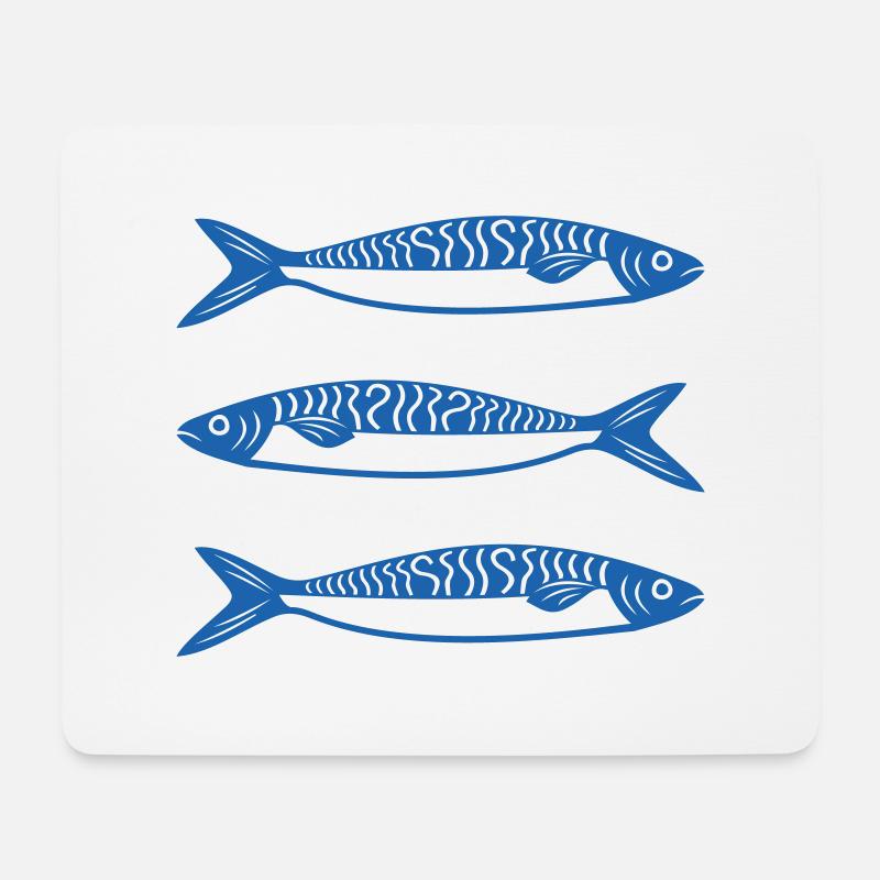 Fische - Mousepad (Querformat) - Weiß