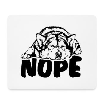 ALASKAN MALAMUTE Nope Chien Disant Chiens Dire - Tapis de souris (format paysage) - blanc - Devant