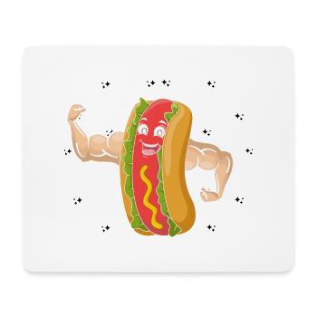 Bodybuilding Hot Dog Fitness Gym Hotdog - Mousepad (Querformat) - Weiß - Vorne