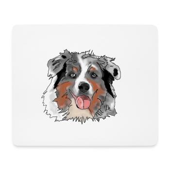 Australian Shepherd - Mouse Pad (horizontal) - white - Front
