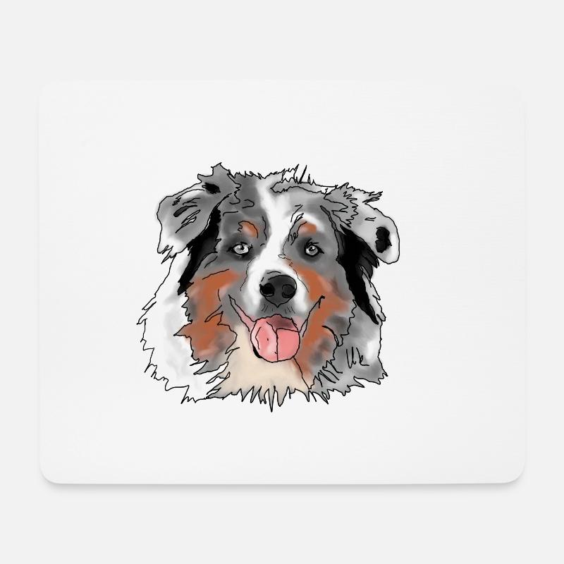 Australian Shepherd - Mouse Pad (horizontal) - white