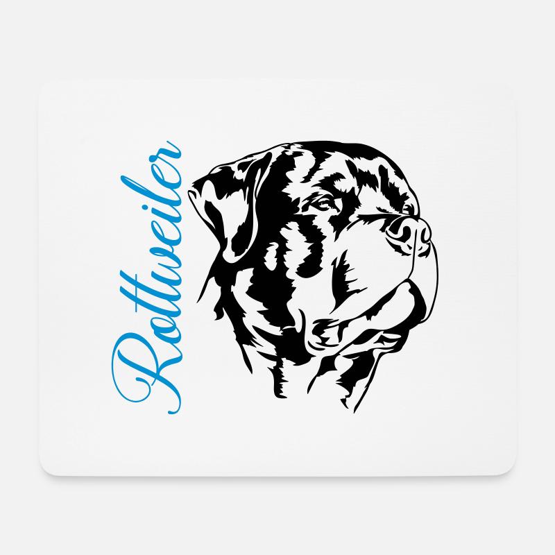 ROTTWEILER Hundeportrait Wilsigns Hunde Hund - Mousepad (Querformat) - Weiß