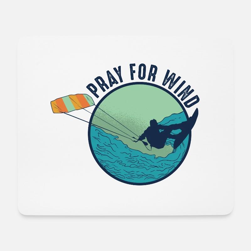 Kitesurfen Geschenk Kiteboarding Kitesurfer Gesche - Mousepad (Querformat) - Weiß